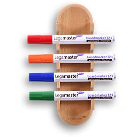 Whiteboard-Markerhalter Legamaster WOODEN, magnetisch, lagert 4 Boardmarker, B 60 x T 35 x H 200 mm, Buchenholz, lackiert